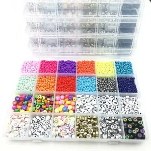 PJ005 <span class=keywords><strong>Kit</strong></span> de fabrication de <span class=keywords><strong>bijoux</strong></span> DIY avec perles de verre de 2-4 mm <span class=keywords><strong>pour</strong></span> bracelets, colliers, boucles d'oreilles et bagues, assortiment <span class=keywords><strong>pour</strong></span> adultes et filles, ensemble d'artisanat - Product Image 1