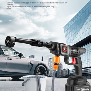 Lavadora de Autos Portátil para el Hogar, <span class=keywords><strong>Pistola</strong></span> de Lavado de Autos Inalámbrica Inteligente de Alta Presión de 150 Bares, Potencia de 200W/300W para Uso en Exteriores - Product Image 2