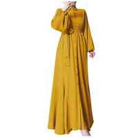 Robe de bal modeste sur mesure pour femmes, manches régulières, abaya taille unique, robes musulmanes