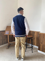 Nouvelle école chandail personnalisé de haute qualité pour l'école gilet tricoté sans manches uniforme pull en tricot