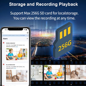 Caméra <span class=keywords><strong>de</strong></span> surveillance intelligente WiFi PTZ 4MP pour intérieur, audio bidirectionnel, vision nocturne, détection <span class=keywords><strong>de</strong></span> mouvement, alarme, suivi mobile sur le cloud pour la <span class=keywords><strong>sécurité</strong></span> domestique - Product Image 5