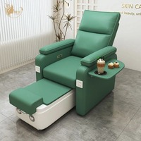 Fauteuil de pédicure professionnel pour salon, dossier réglable, vibration électrique, fauteuil inclinable multifonctionnel pour manucure, spa pour les pieds sans tuyauterie