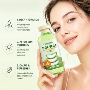 Gel Hidratante Personalizado OEM con 15% de Aloe Vera para Después del Sol, Calmante e Hidratante para Rostro y Cuerpo GREENLEM - Product Image 4