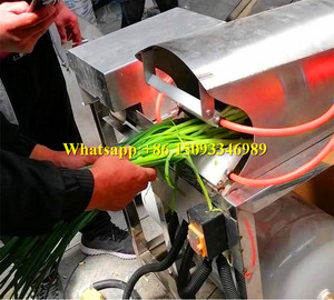 Vận Hành Dễ Dàng Rau Bina Nghiền Máy Loại Bỏ Bùn Rau/Chives Root Cắt Khô Làm Sạch Hành Tây Xanh Máy Lột Da - Product Image 3