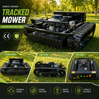 Livraison Gratuite CE EPA Euro 5 Tondeuse à Gazon Robotisée Autotractée sur Chenilles Tout-Terrain à Grand Réservoir à Essence