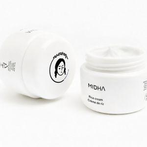 Crème de riz MIDHA hydratante anti-rides blanchissante anti-âge nourrissante pour le visage Acide lactobionique Niacinamide Formule végétalienne - Product Image 2