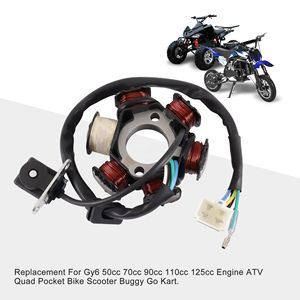 Stator magnéto d'allumage demi-onde 6 pôles 5 fils pour 50cc 70 90 110 <span class=keywords><strong>125</strong></span> ATV <span class=keywords><strong>Quad</strong></span> <span class=keywords><strong>Pocket</strong></span> moto systèmes d'allumage électrique - Product Image 5