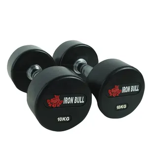 Hete Verkoop Gratis Gewicht Zwart Vast Rubber Halter Set Gewichtheffen Gym Dumbbell