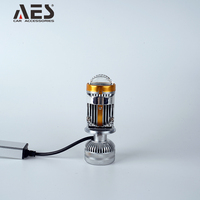 Lentille de projecteur bi-LED AES H4-3 36W en verre hyperboloïde 6000K pour la rénovation automobile et les pièces détachées