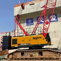 Grue sur chenilles d'occasion SANY SCC850A-6 de 85 tonnes avec flèche principale de 63,8 m, moteur Weichai, pour travaux de levage et construction de ponts