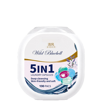 Kapsul Cuci 5 in 1 Aroma Wild Bluebell Pembersih Mendalam Ramah Kulit Pod Cuci Lembut Mudah Dibilas Aroma Tahan Lama