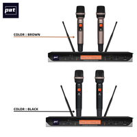 Microphone sans fil PAT Hotsale pour karaoké, haute qualité, professionnel, UHF, portable, avec piles AA, connecteur XLR, garantie 1 an