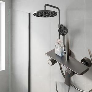 Grifo de ducha termostático moderno montado en la pared, grifo de ducha de temperatura constante con cartucho de cerámica para renovación de baños domésticos - Product Image 4