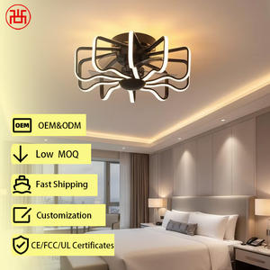 Ventilador de Techo LED Moderno con Luz, 6 Velocidades, 3 Temperaturas de Color Ajustables, Control por Aplicación y Control Remoto para Sala de Estar y Comedor - Product Image 1