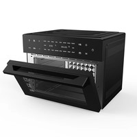 Four électrique de comptoir en acier inoxydable 45L 1800W, four à convection numérique, friteuse à air pour la cuisson, la friture et le rôtissage