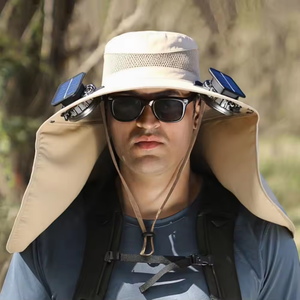 Casquette solaire OEM avec ventilateur intégré <span class=keywords><strong>pour</strong></span> la pêche, la randonnée et la protection solaire en extérieur – Indispensable <span class=keywords><strong>pour</strong></span> <span class=keywords><strong>les</strong></span> <span class=keywords><strong>soignants</strong></span> d'animaux - Product Image 3