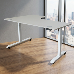 SMARTDESK L Office Foldable Adjustable Metal <b>Desk</b> with Wheeled Design and Lockable Feature - Product Image 3