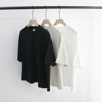 T-shirt en coton 100% de qualité supérieure, impression sérigraphique personnalisée, poids lourd, 240 GSM, uni, pour unisexe, manches courtes, t-shirt oversize vierge