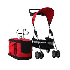 बड़े समायोज्य आरामदायक 600d ऑक्सफोर्ड कपड़े 4-पहिया फोल्डेबल कुत्ते यात्रा रोलर बहु-उद्देश्य पालतू ट्रोल - Product Image 3