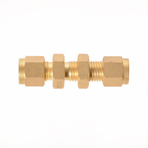 Raccords en laiton à double ferrule ROKE 2345681012141618202225, connecteur droit traversant métrique pour tuyau hydraulique - Product Image 1