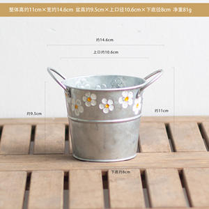 Design moderne Tube de vapeur de fleurs séchées Balcon Épicerie Jardin Seau en étain Vintage Old Iron Art Seau à lait thaïlandais - Product Image 6