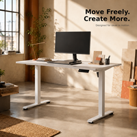 Cadre de bureau debout électrique ergonomique moderne AOR à moteur unique, réglable en hauteur, construction métallique stable, certifié CE, OEM ODM