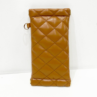 Pochette en cuir rectangle à la mode pour lunettes de soleil, mini pochette de maquillage cosmétique en PU souple