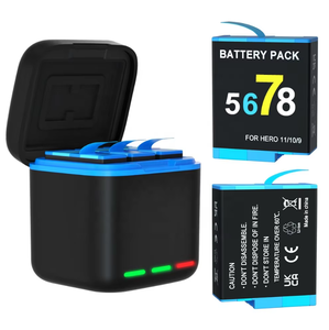 Boîte de rangement Type-C Hongdak, chargeur rapide 3 pièces pour batterie <span class=keywords><strong>GoPro</strong></span> avec emplacement pour carte TF pour <span class=keywords><strong>Hero</strong></span> 11/10/9/8/<span class=keywords><strong>7</strong></span>/6/5 - Product Image 2