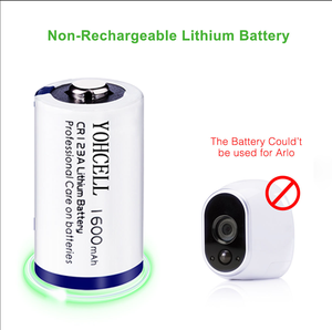 YOHCELLリチウム<span class=keywords><strong>CR123A</strong></span>バッテリー3V 1600mAh充電式リチウム金属電池カメラと懐中電灯用10年の保存寿命 - Product Image 2