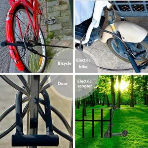 मजबूत केबल भारी शुल्क वाली साइकिल यू-लॉक यू-लॉक यू शेकल सुरक्षित लॉक के साथ सड़क बाइक मोटरसाइकिल के लिए मजबूत बढ़ते ब्रैकेट के साथ - Product Image 6