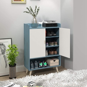 <span class=keywords><strong>Meuble</strong></span> à chaussures 2 portes en bois, multifonctionnel, idéal pour le salon - Product Image 2