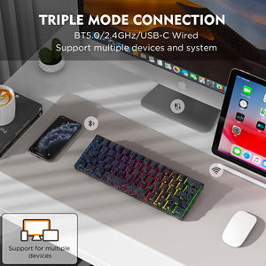 XVX M61 Pro Mechanische Tastatur Topo graphische 61 Tasten Tri-Mode RGB Hintergrund beleuchtete USB Typ C Gaming Mechanische Tastatur - Product Image 2