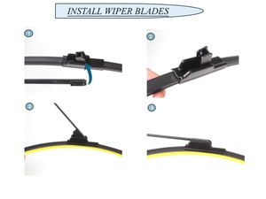 Escobilla Limpiaparabrisas de Caucho Natural YIKE para Accord <span class=keywords><strong>Jazz</strong></span> HR-V, Estructura sin Hueso, Instalación sin Herramientas, Larga Duración - Product Image 3