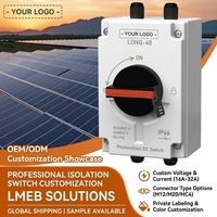 Interrupteur solaire étanche LMEB M12 DC pour extérieur, interrupteur photovoltaïque DC avec niveau IP66 1200V 32A pour systèmes DC 12V