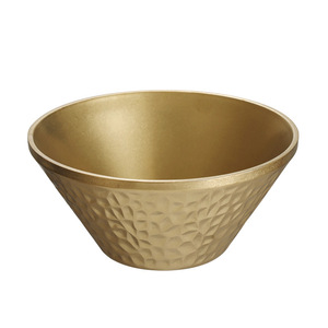 Vintage Gold Stainless Steel Noodle Bowl Conical Design Soup Ramen Bowl Home Use - Product Image 1