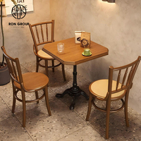 Banc moderne en bois noir en cuir commercial pour restaurant, banquette, banquette, table et chaise, ensemble de meubles pour café et café