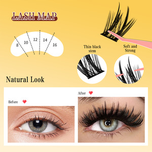 Selbstklebende Weiche Synthetische Einzel-Segment-Wimpern Großhandel DIY Wimpernverlängerungs-Set Tierversuchsfreie Künstliche Wimpern - Product Image 3