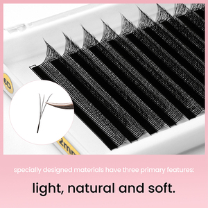 Label privé coréen PBT Crisscross Volume Extensions <span class=keywords><strong>de</strong></span> <span class=keywords><strong>cils</strong></span> 0.07 Trèfle à trois feuilles Design Soft Light 3D 4D 5D Lashes - Product Image 3