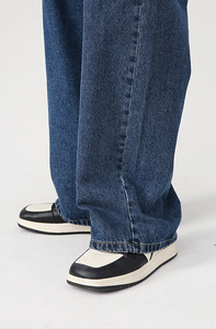Dropshipping High Quality Cotton Acid Wash <b>Jeans</b> Custom Wide Leg Manufacturer Vintage Sunfaded Heavyweight Denim Jeanes for <b>Men</b> - Product Image 2