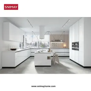 Snimay yüksek kalite lüks akrilik beyaz mutfak dolabı