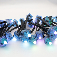 Chaîne de points LED RGB numériques IP67 résistantes aux intempéries, contrôlables individuellement, pour la décoration des arbres de Noël et des festivals