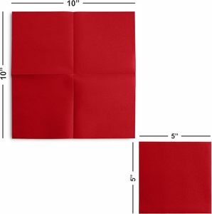 Serviettes en <span class=keywords><strong>papier</strong></span> personnalisées jetables pour boissons rouges, serviettes <span class=keywords><strong>de</strong></span> cocktail - Product Image 6