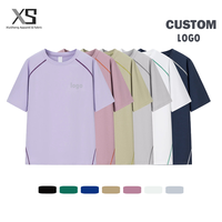 T-shirt streetwear personnalisé ODM avec logo brodé, épaules tombantes, impression haute qualité pour hommes et femmes