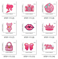 Nouveau belle princesse Style Logo broderie vêtements patchs populaire fille coeur brodé fer sur Patch pour vêtements chapeau sac