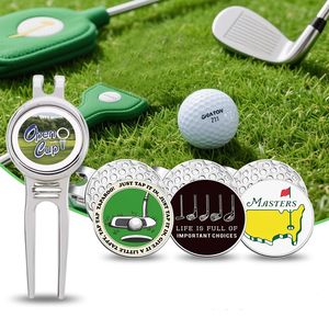 25年制造商设计定制徽标刻字帽夹银色磁性高尔夫球修整器用于个性化高尔夫球标记 - Product Image 1