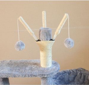 คิงฮอน ผู้ผลิตและขายส่ง ต้นไม้แมวแบบติดเพดานทันสมัย สีเทา คอนโดแมวทรงหอคอย - Product Image 2