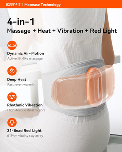 <span class=keywords><strong>Ceinture</strong></span> <span class=keywords><strong>lombaire</strong></span> <span class=keywords><strong>chauffante</strong></span> <span class=keywords><strong>électrique</strong></span> rechargeable avec massage, compresse chaude et lumière rouge réglable pour le soutien du dos - Product Image 2
