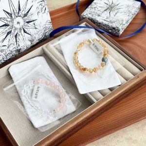 Healing Crystal Beaded Bracelet Clear Quartz Accent Minimalist Gemstone Jewelry Crystal Bracelet Set Gifts for Her Daily Wear - Product Image 3