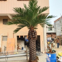 Palm Buatan Disesuaikan Tanggal Pohon Palem Buatan untuk Outdoor Kolam Renang 3-6M