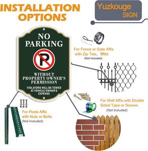 Letrero de Prohibido Estacionar, los Violadores Serán Remolcados a Cuenta del Propietario del Vehículo, Letrero de Aluminio Resistente a la Corrosión de 10*14 Pulgadas, Resistente a la Intemperie - Product Image 2